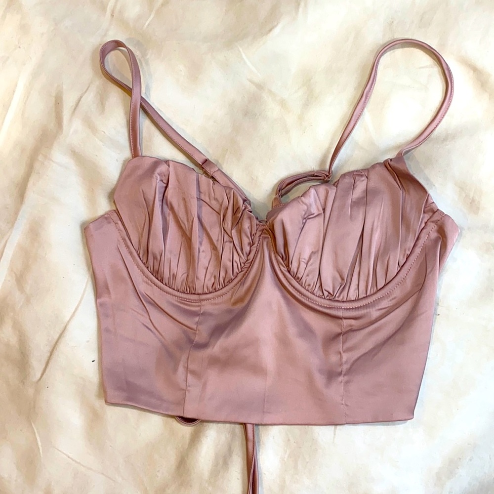 Satin Bustier crop top